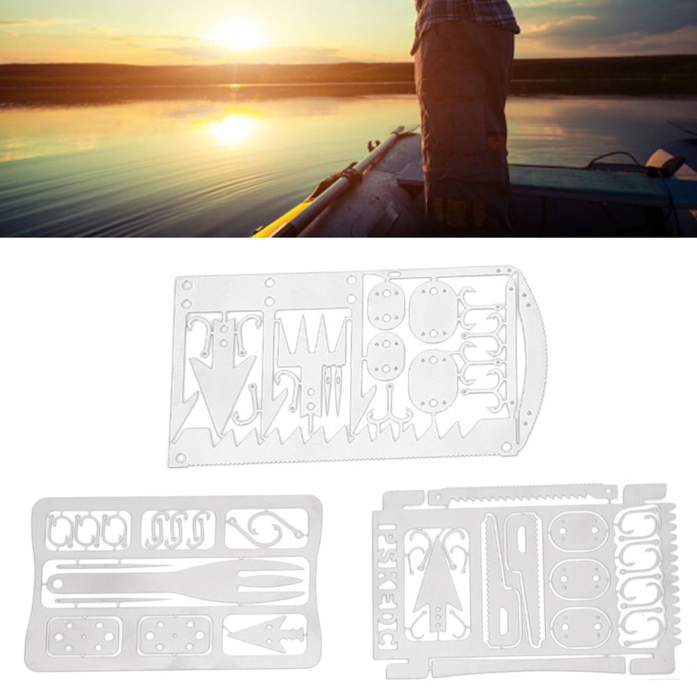 6PCS Stainless Steel Fishing C - Multitool Credit Card recension och pris