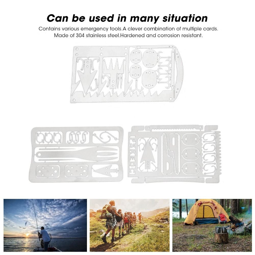 6PCS Stainless Steel Fishing C - Multitool Credit Card recension och pris