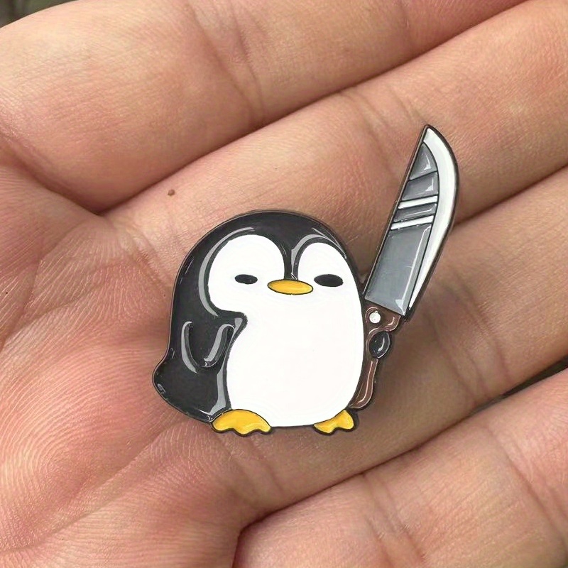 Funny Penguin Holding Big Knif - Edc Everyday Carry Knives recension och pris