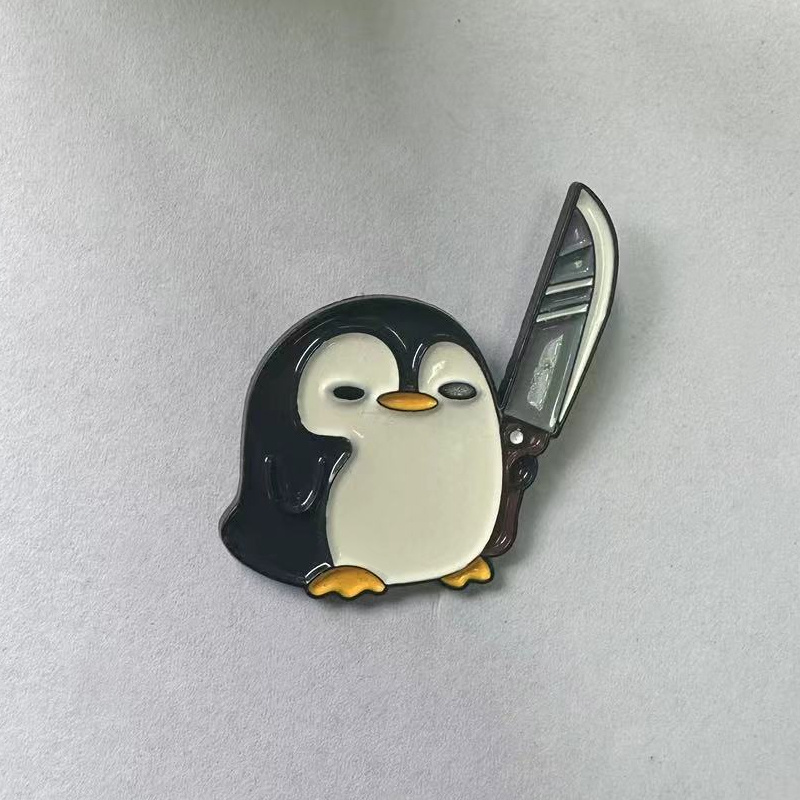 Funny Penguin Holding Big Knif - Edc Everyday Carry Knives recension och pris