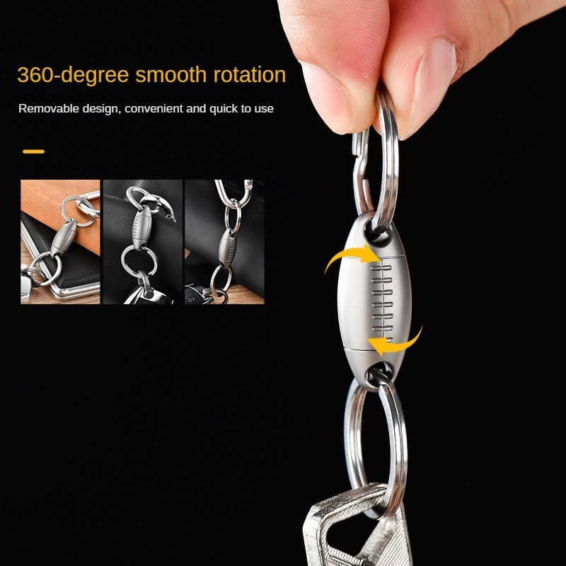 Titanium Rugby Shape Keychain  - Edc Carry Accessories recension och pris