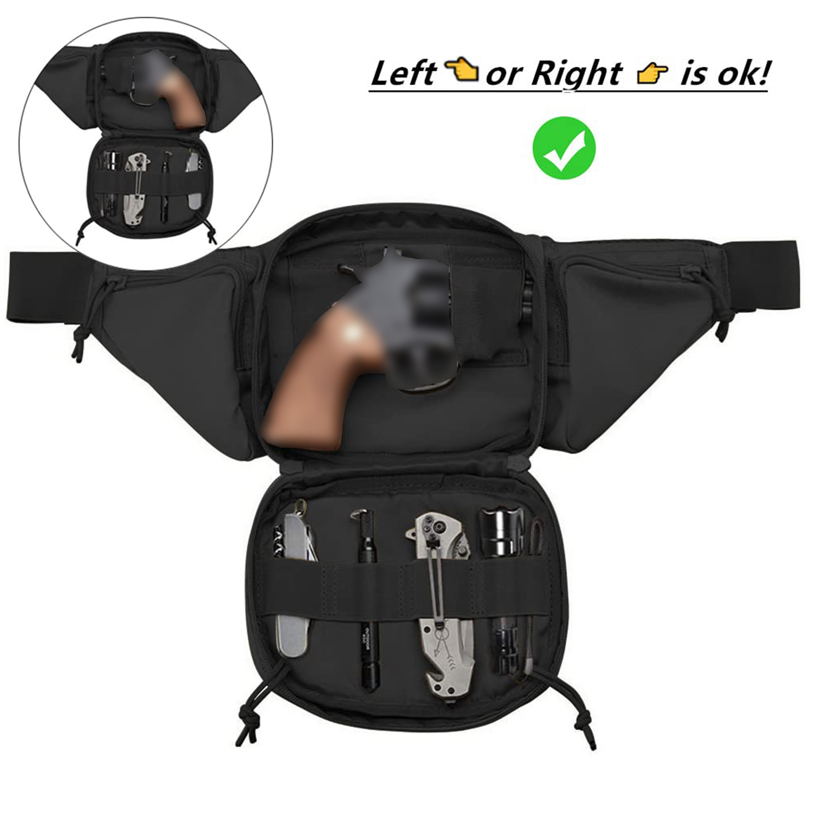Tactical Fanny Pack Gun Holste - Edc Carry Pistols recension och pris